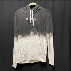 Hollister Men's Black and White Hoodie